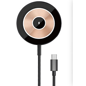 Mua SẠC KHÔNG DÂY TỪ TÍNH 15W WIWU WI-W007 tương thích với tất cả các điện thoại hỗ trợ sạc không dây  thiết kế nhẹ  nhỏ gọn - Hàng chính hãng