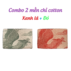 Mua Combo Mền chỉ cotton con rồng combo 2 màu Xanh lá + đỏ