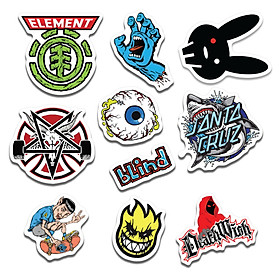 Sticker Skateboard Trượt Ván Ngẫu Nhiên Chất Lượng Cao Chống Nước Trang Trí Nón Bảo Hiểm Vali Đàn Xe Máy Xe Đạp
