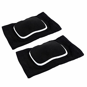 2 mảnh thể thao Kneepad Dancing Kneeeling Pad Volleyball Tennis Knee Brace Hỗ trợ Baby Crawling CrossFit Workout Huấn luyện Color: white-black Size: M(45-60kg)