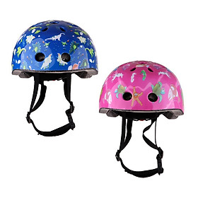 Bundle of 2 Sport Helmet Safety Head Guard &amp; Fun Print Design Adjustable Strap for Children Age 3-8