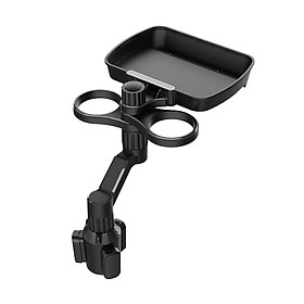 Cup Holder Tray for Car, Car Food Tray Table, 360 Degrees Rotate Adjustable, Multifunctional Phone Holder, Car Cup Holder Expander with Tray