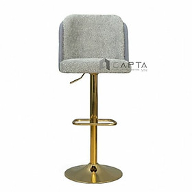 Mua Ghế quầy bar nệm vải màu xám CB2293B-F Nội thất Capta Ghế đảo bếp nệm vải bố màu xám chân thép mạ màu vàng bóng tăng giảm độ cao tại hcm