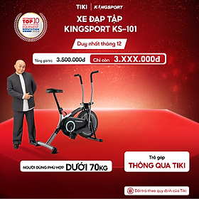 Miễn phí lắp đặt | Xe đạp tập KINGSPORT KS-101 tập luyện toàn thân, tích hợp đồng hồ đo lường chỉ số, cân nặng phù hợp từ dưới 75kg