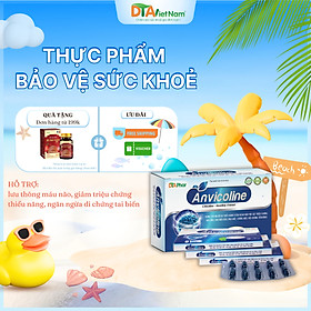 Viên uống hoạt huyết dưỡng não Anvicoline Hỗ trợ giảm hoa mắt chóng mặt đau đầu hạn chế nguy cơ di chứng sau tai biến Hộp 30 viên Tâm An Pharma