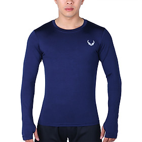 Áo Body Thể Thao Nam Tay Dài Xỏ Ngón Unique Apparel ABTDXNX - Xanh Navy