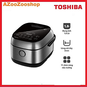 Mua Nồi Cơm Cao Tần Toshiba RC-18IP1PV-1.8L-Lòng Nồi Dày 3mm Chống Dính  Cảm Ứng nhiệt 3D-Hàng Chính Hãng  Bảo Hành 12 Tháng