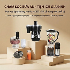 Máy Xay Thực Phẩm Đa Năng &amp; Trong 1 Mishio MK323 - Hàng Chính Hãng