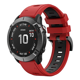 Mua Dây Silicon Hai Màu Sporty cho Garmin Epix Pro 47mm/Fenix 7 Pro/7/6/5/935/945 (22mm) & Garmin Epix Pro 51mm/Fenix 7X Pro/7X/6X/5X (26mm) - Hàng Nhập Khẩu