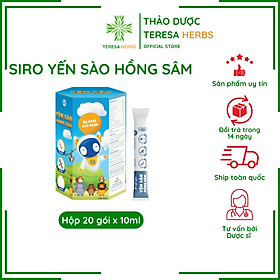 Yến Sào Hồng Sâm Ăn Khoẻ Ngủ Ngon Cho Trẻ Em (Hộp 20 gói), tăng cường tiêu hóa giúp ăn ngon, ngủ ngon, hỗ trợ bồi bổ sức khỏe, nâng cao sức đề kháng