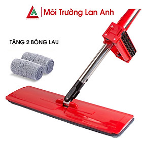 Cây Lau Nhà Tự Vắt Kitimop-Red Hàng Chính Hãng Cao Cấp, Tặng Kèm 2 Bông Lau
