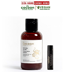 Combo Gel bí đao rửa mặt Cocoon 140ml + Son dưỡng môi dầu dừa bến tre cocoon 5g