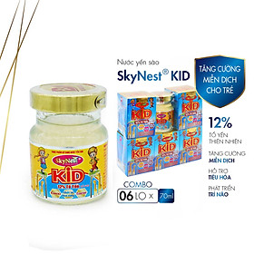 [Combo 5 TẶNG 1 lọ cùng loại (6 lọ x 70ml) Thực phẩm bổ sung Nước yến sào SkyNest Kid chất lượng đạt chuẩn quốc tế, bồi bổ sức khỏe, kích thích tiêu hóa, tăng chiều cao, rất tốt cho trí não trẻ và tăng cường hệ miễn dịch