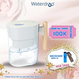 Mua Bình lọc nước 4.4L WD-PT-04W Waterdrop Chubby Pitcher có tay cầm bằng gỗ