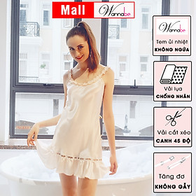 Đầm ngủ phi lụa Wannabe DNS09 kiểu dáng nhún bèo nữ tính đáng yêu