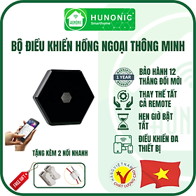 Mua Hunonic-Bộ điều khiển hồng ngoại thiết bị tivi  điều hoà  dàn âm thanh  đầu KTS  quạt… từ xa qua điện thoại-Hàng chính hãng