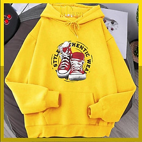 Áo hoodie in đôi giày vải nỉ unisex 12 màu lựa chọn