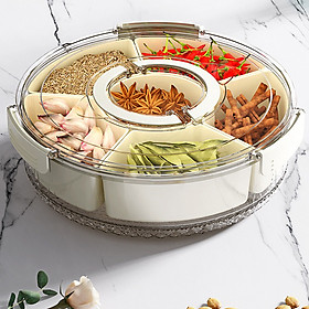 Mua Hộp Đựng Đồ Khô Xoay Có Tay Cầm Bảo Quản Đồ Khay Đựng Mứt Trái Cây Sấy Khô Trang Trí Tết