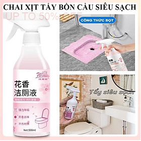 Chai Xịt Tẩy Rửa Vệ Sinh Bồn Cầu Cực Mạnh Hương Nước Hoa Anh Đào, Khử Khuẩn, Siêu Sạch Không Độc Hại 500ml