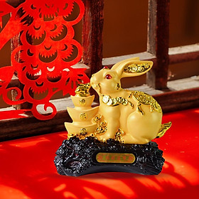 Rabbit Year Collectible Statue Feng Shui Decoration Lightweight Decorative