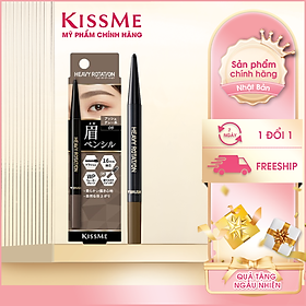 Bút Chì Sáp Kẻ Lông Mày Chống Trôi Lõi Siêu Mịn Kissme Heavy Rotation Eyebrow Pencil 0,09g ( Xám Tro )