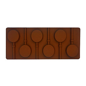 6-grids Round Lollipop Mold (single Diameter About 3.5) Cake Mold Kitchen DIY Baking Tool