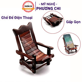 Mua Giá Đỡ Điện Thoại Di Động Hình Chiếc Ghế Làm Bằng Gỗ Trắc Có Thể Gấp Gọn | Mỹ Nghệ Phương Chi