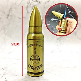 Mua Bật lửa hột quẹt khè hình viên lớn kim loại nguyên khối - xài gas