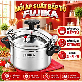 Nồi áp suất đáy từ Fujika 4L-5L-7L dùng cho bếp từ, bếp ga hàng chính hãng