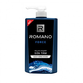Sữa tắm cao cấp Romano Force mạnh mẽ tự tin sạch sảng khoái 650gr