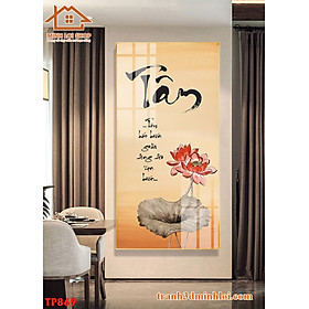 Mua Tranh THƯ PHÁP tráng gương trang trí phòng khách  không gian sống TẶNG KÈM ĐINH TREO TPCM036