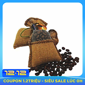 Túi thơm cà phê Việt Nam treo xe ô tô -Robusta Đaklak -100G