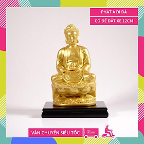 Mua Tượng phật A Di Đà ngồi tòa sen có đế nhũ vàng - Cao 12cm