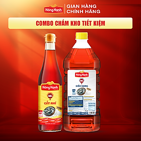 Nước mắm truyền thống Phú Quốc Hồng Hạnh Cốt Nhỉ 40 độ đạm 500ml + Siêu Hạng 35 độ đạm 1,9 lít.