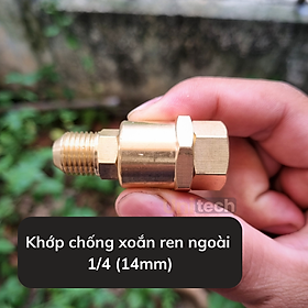 Mua Khớp xoay chống xoắn dây phun xịt của máy rửa xe cao áp - Ren trong 14mm ngoài 14mm