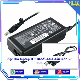 Sạc cho laptop HP 18.5V-3.5A đầu 4.8*1.7 mm - Kèm Dây nguồn - Hàng Nhập Khẩu