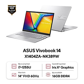 Mua Laptop Asus Vivobook 14 X1404ZA-NK389W (Intel Core i7-1255U | 16GB | 512GB | Intel Iris Xe | 14 inch FHD | Win 11 | Bạc) - HÀNG CHÍNH HÃNG