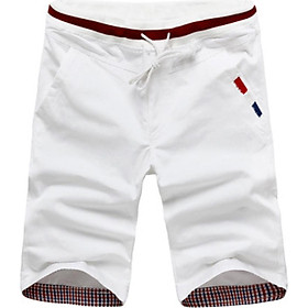Fun Men Beach Shorts Summer Fifth Pants Elastic Waist Casual Loose Drawstring Pockets