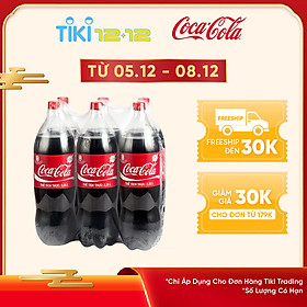 Lốc 6 Chai Nước Giải Khát Có Gas Coca-Cola (2.25L / Chai)