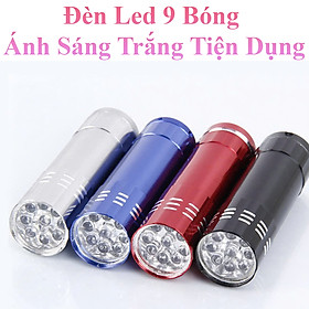 Mua Đèn Led 9 Bóng Vỏ Nhôm Ánh Sáng Trắng Dùng Pin Tiểu Aaa Tiện Dụng