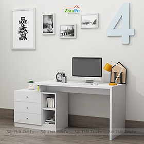 Mua Bàn Học Bàn Làm Việc Đơn Giản Tích Hợp Kệ Ngăn Kéo Có Thể Xoay BLV-66 ZataFu