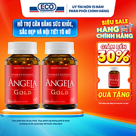 [Tặng Angela 15v] Combo 2 Hộp 60v - Viên Uống ANGELA GOLD Hỗ Trợ Sức Khỏe, Sắc Đẹp Và Sinh Lý Nữ