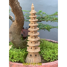 Mua Tiểu cảnh bảo tháp cao 40cm gốm sứ Bát Tràng