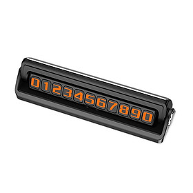 TORRAS temporary stop sign mobile phone number plate double number hidden anti-harassment creative luminous shift license plate personality auto supplies metal models - black