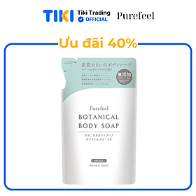 [Nhật Bản] Refill Sữa tắm Purefeel Botanical Body Soap hương Hoa trắng 380ml