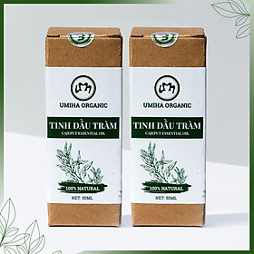 COMBO 2 HỘP TINH DẦU TRÀM HỮU CƠ U MINH HẠ nguyên chất dùng xông tắm trị côn trùng cắn đốt cho Bé, Trẻ sơ sinh và Trẻ nhỏ (Tặng Mỡ trăn trị vết thâm côn trùng cắn đốt U Minh Hạ (10ml) | An toàn cho làn da nhạy cảm của Bé