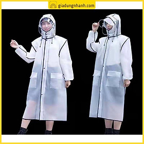 Mua Áo Mưa Thời Trang Có Dây Kéo Trong Suốt Cao Cấp