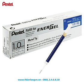 Hộp 12 Ruột bút nước energel Pentel LR10 màu xanh 1.0 mm