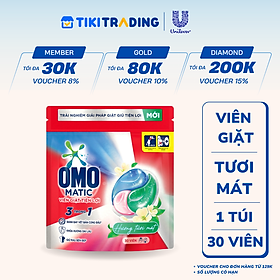 Túi Viên Giặt Tiện Lợi OMO 3 Trong 1 30 Viên