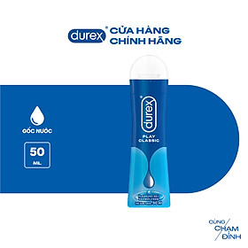 Gel bôi trơn Durex Classic gốc nước - Bao bì mới, cải tiến công thức thêm mượt mà, 50ML/chai